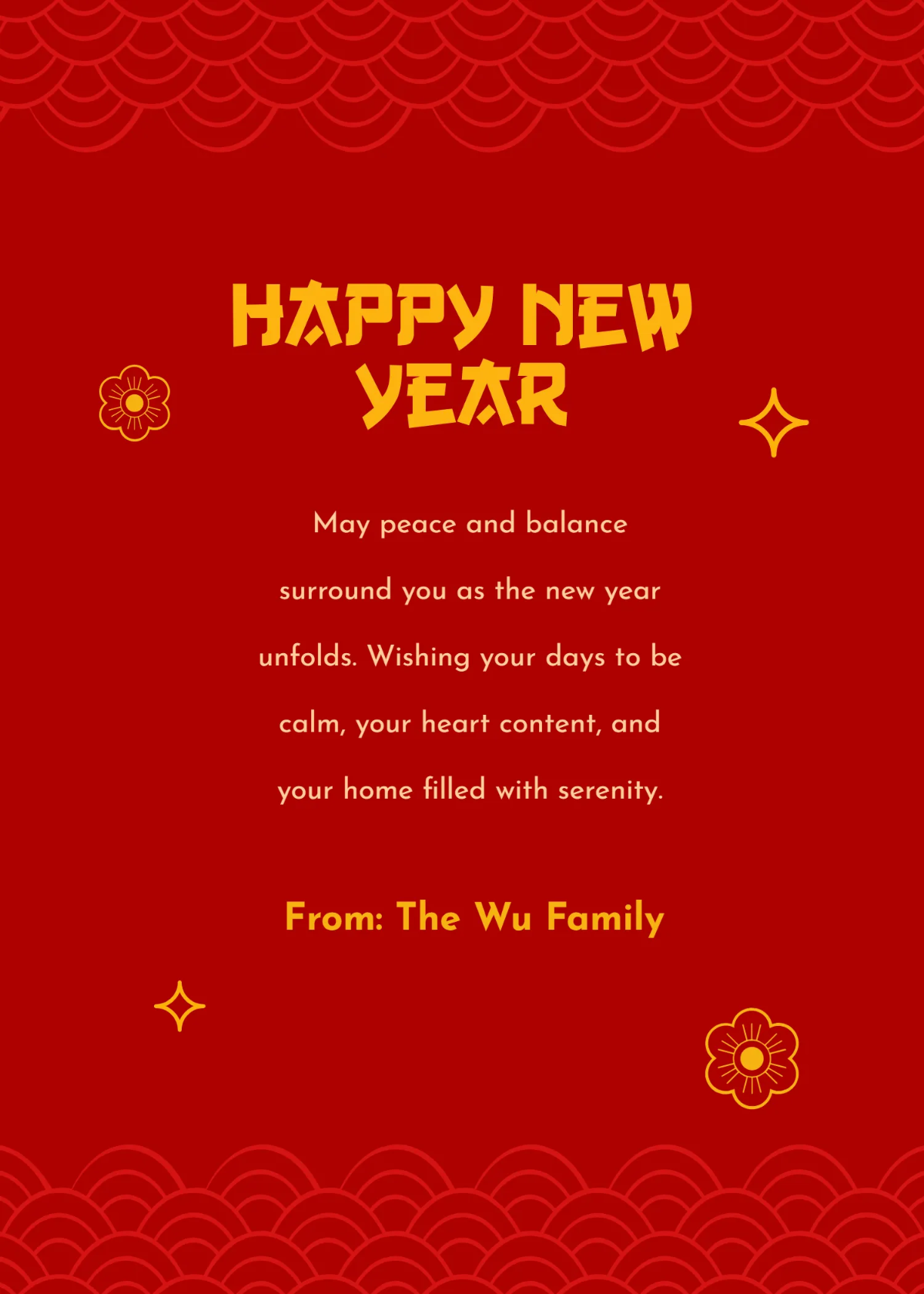 Free Chinese New Year Peace Wishes Template to Edit Online Free Chinese New Year Peace Wishes Template to Edit Online
