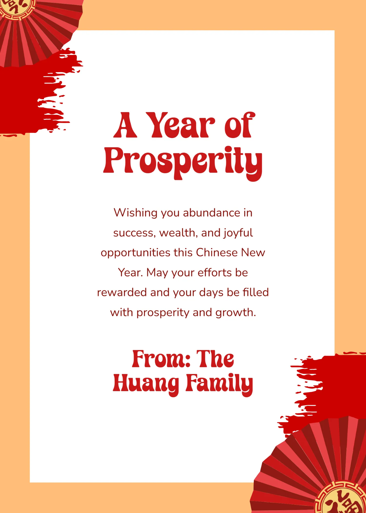 Free Chinese New Year Abundance Wishes Template to Edit Online Free Chinese New Year Abundance Wishes Template to Edit Online
