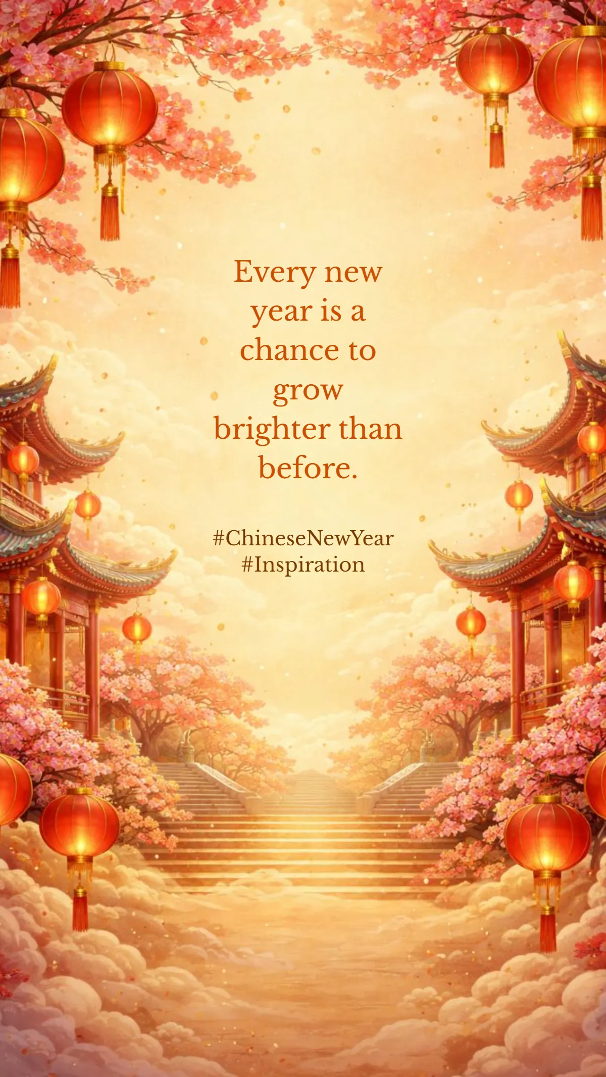 Chinese New Year Inspirational Quote Template