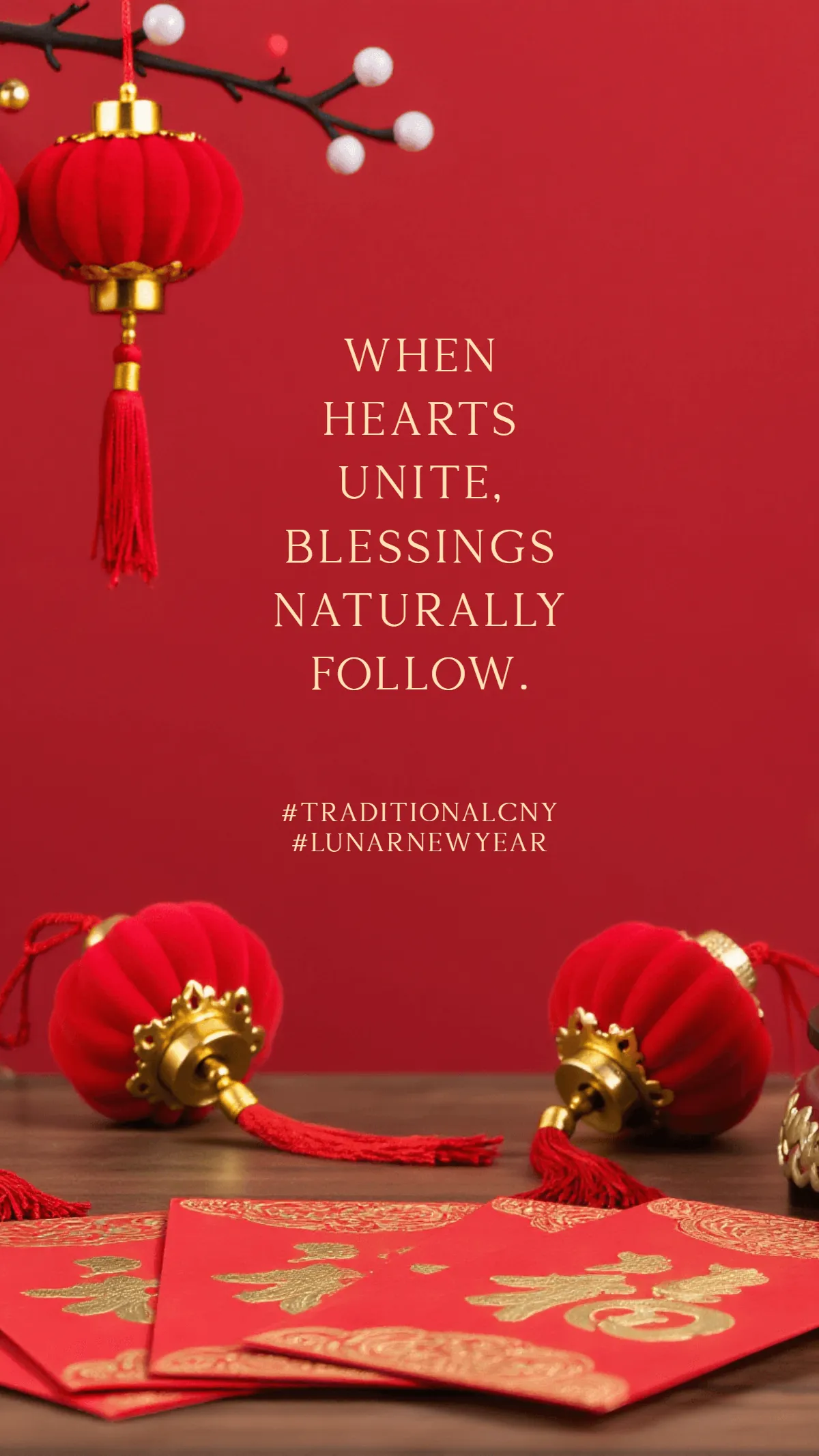 Traditional Chinese New Year Quote Template