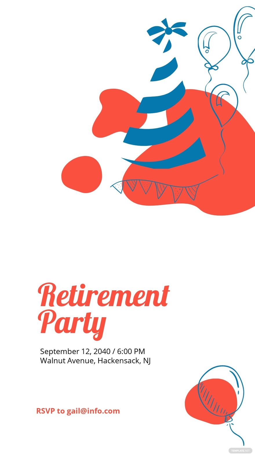 Free Retirement Party Snapchat Geofilter Template