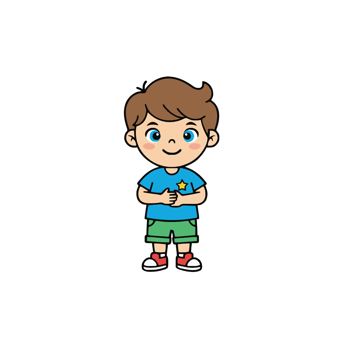 Free Cute Smiling Boy Vector Template to Edit Online