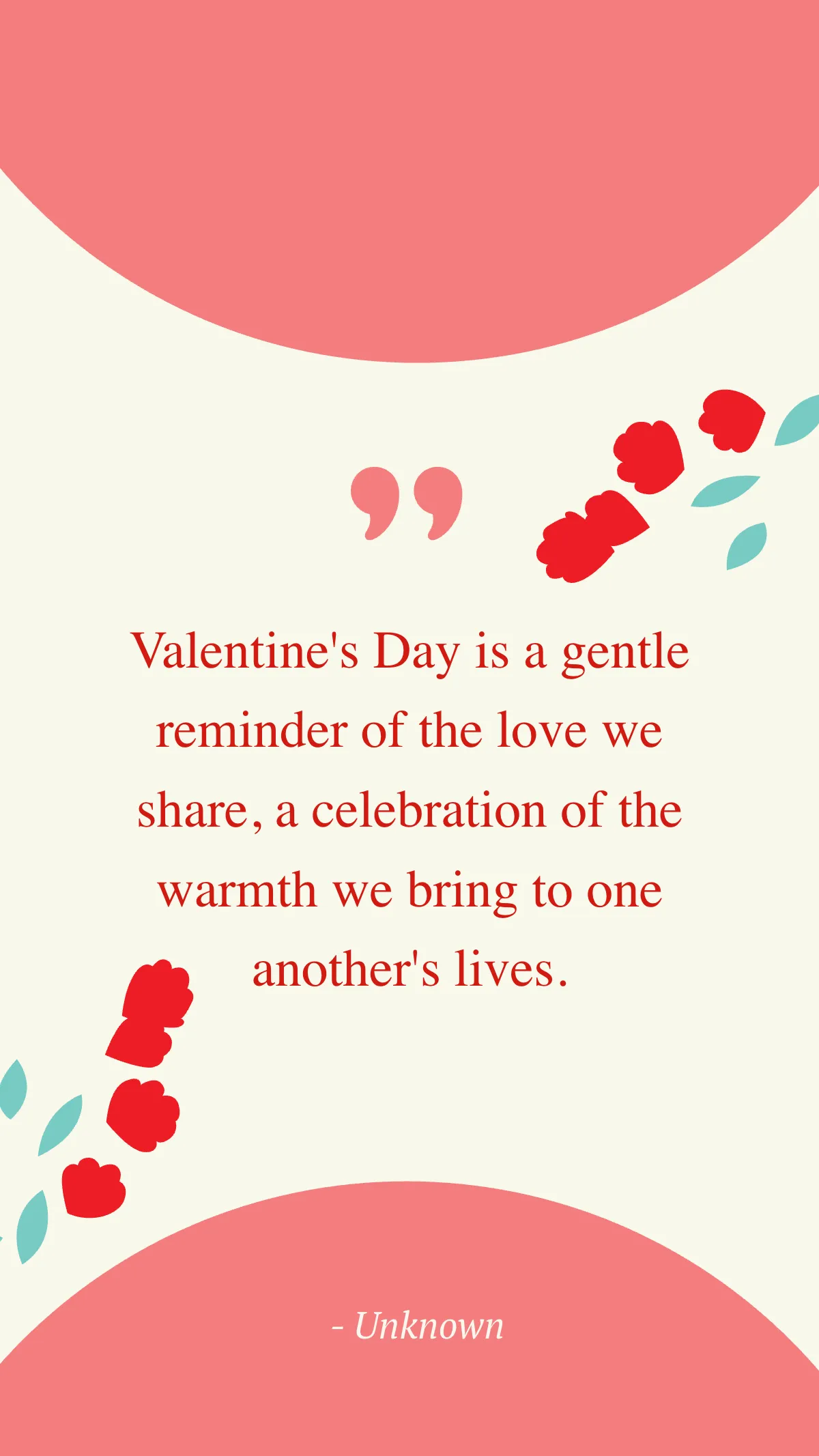 Valentines Day Tenderness Quote Template