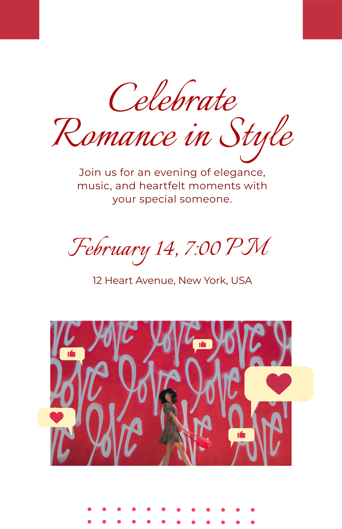 Free Elegant Valentines Day Poster Template to Edit Online