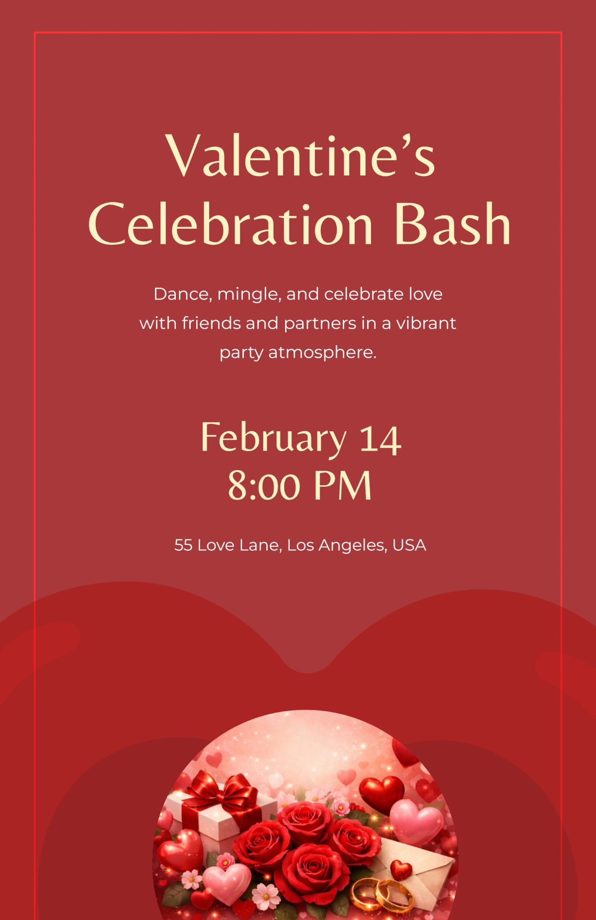 Free Valentines Day Party Poster Template to Edit Online