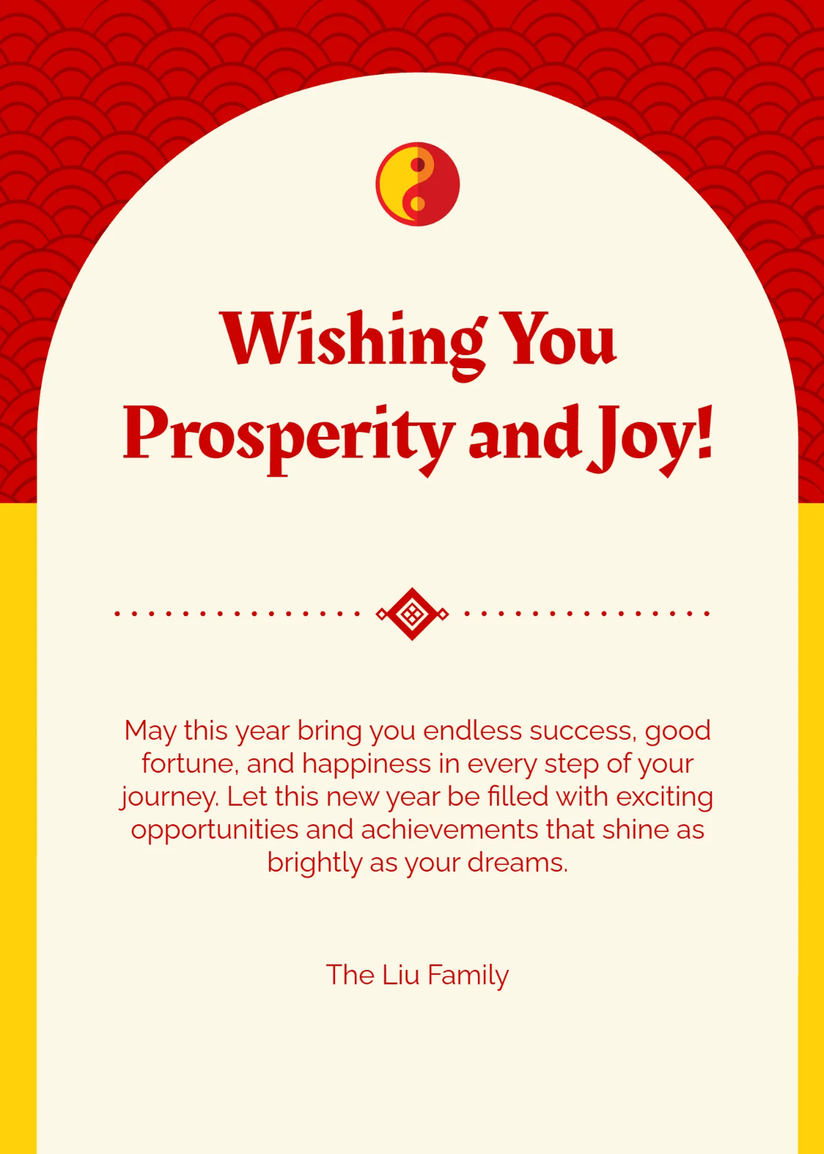 Chinese New Year Success Wishes Template to Download Chinese New Year Success Wishes Template to Download