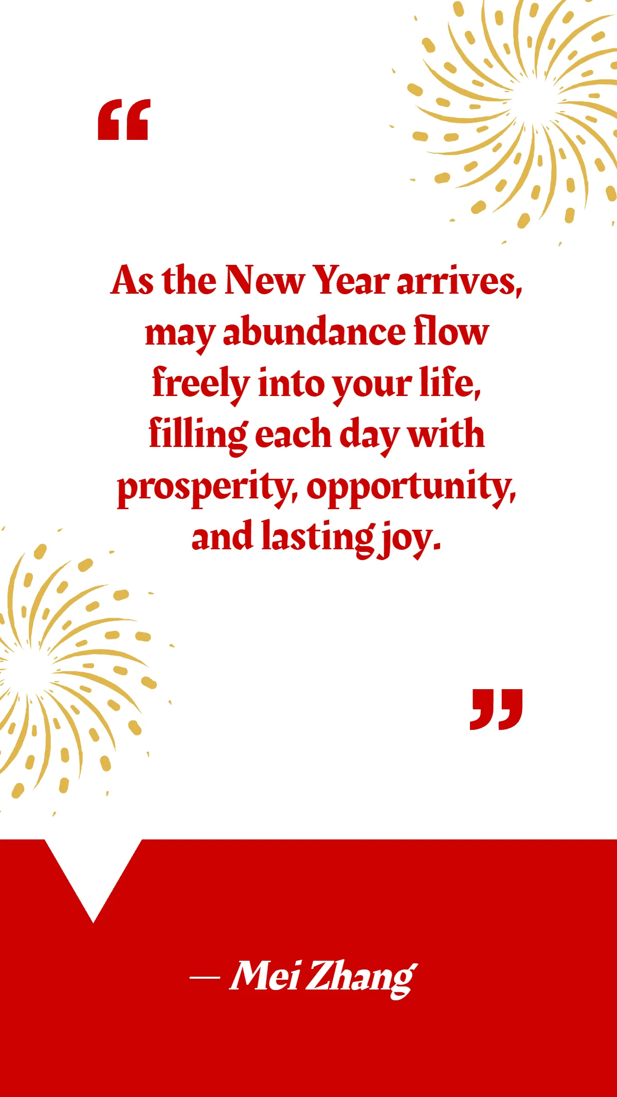 Chinese New Year Abundance Quote Template