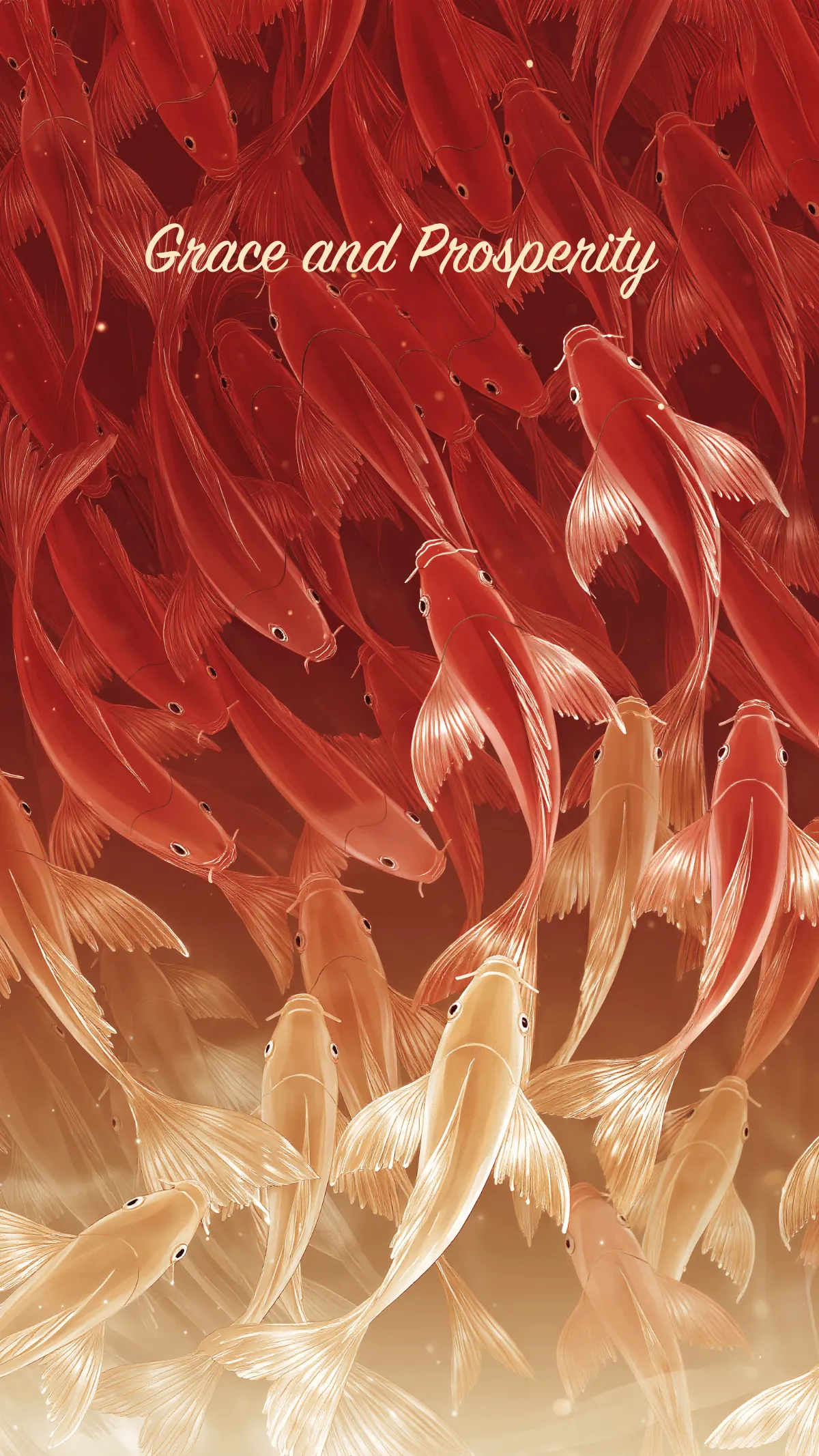 Free Chinese New Year Koi Fish Wallpaper Template to Edit Online