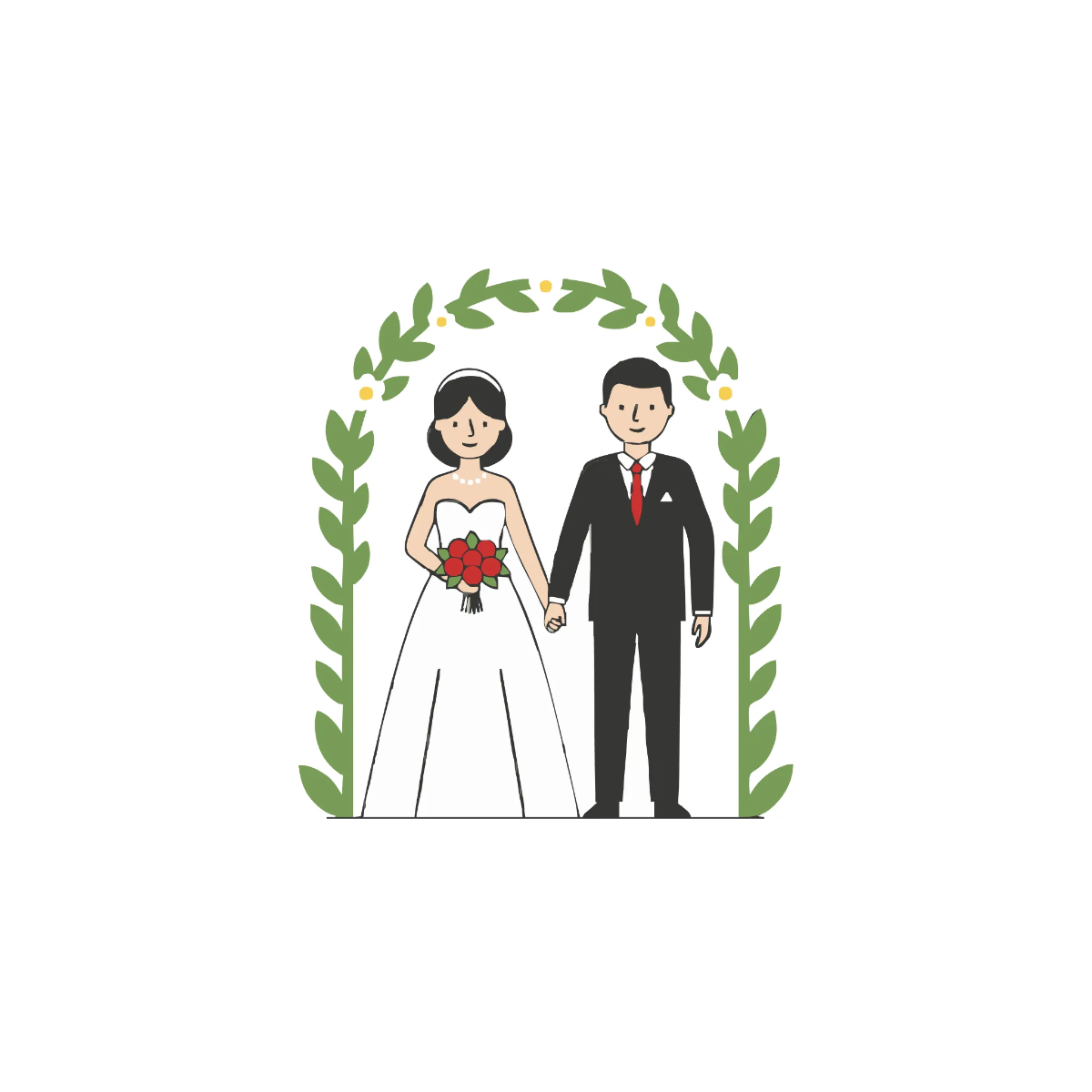 Free Wedding Couple Vector Template to Edit Online
