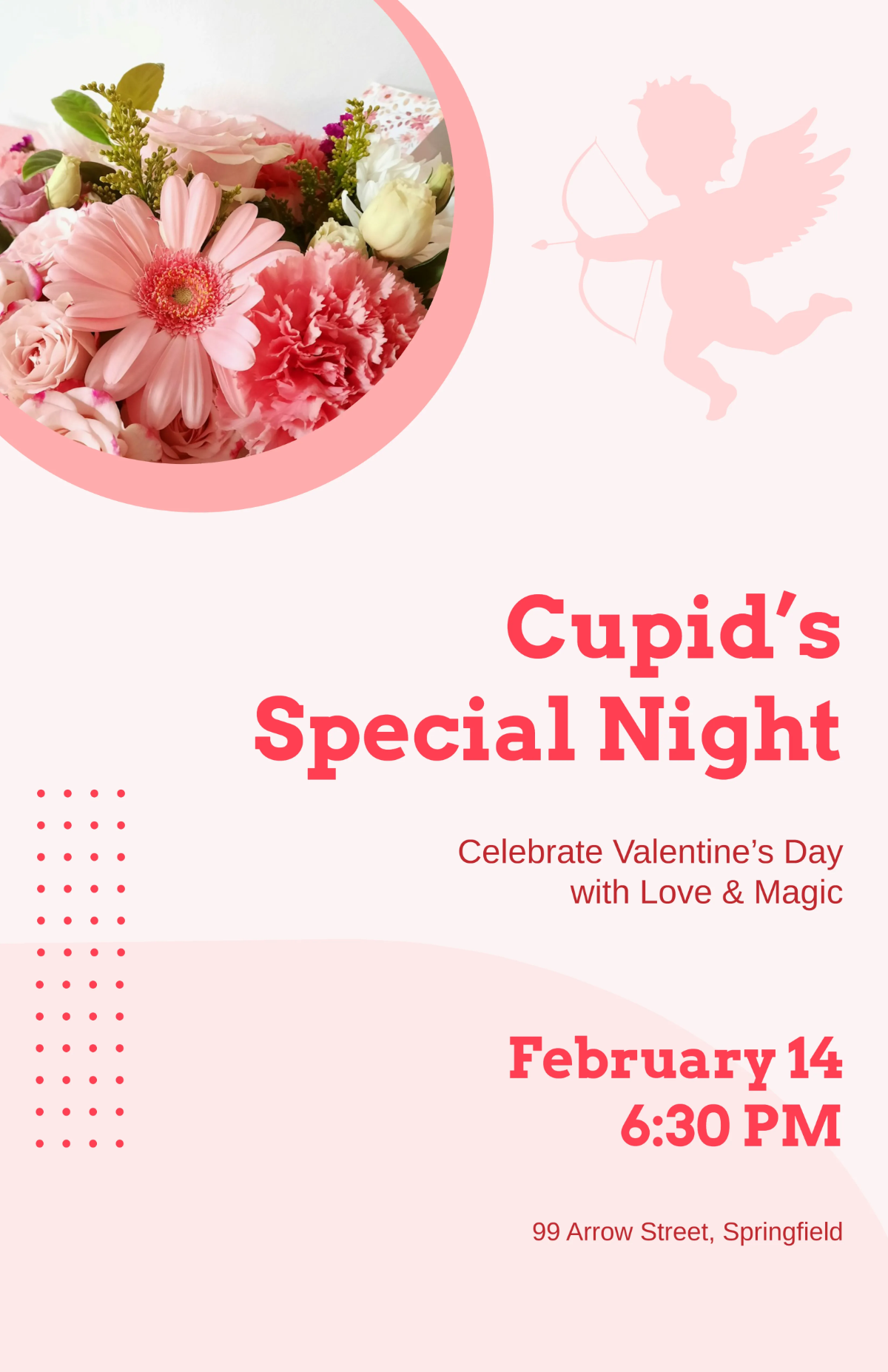 Free Cupid Valentines Day Poster Template to Edit Online