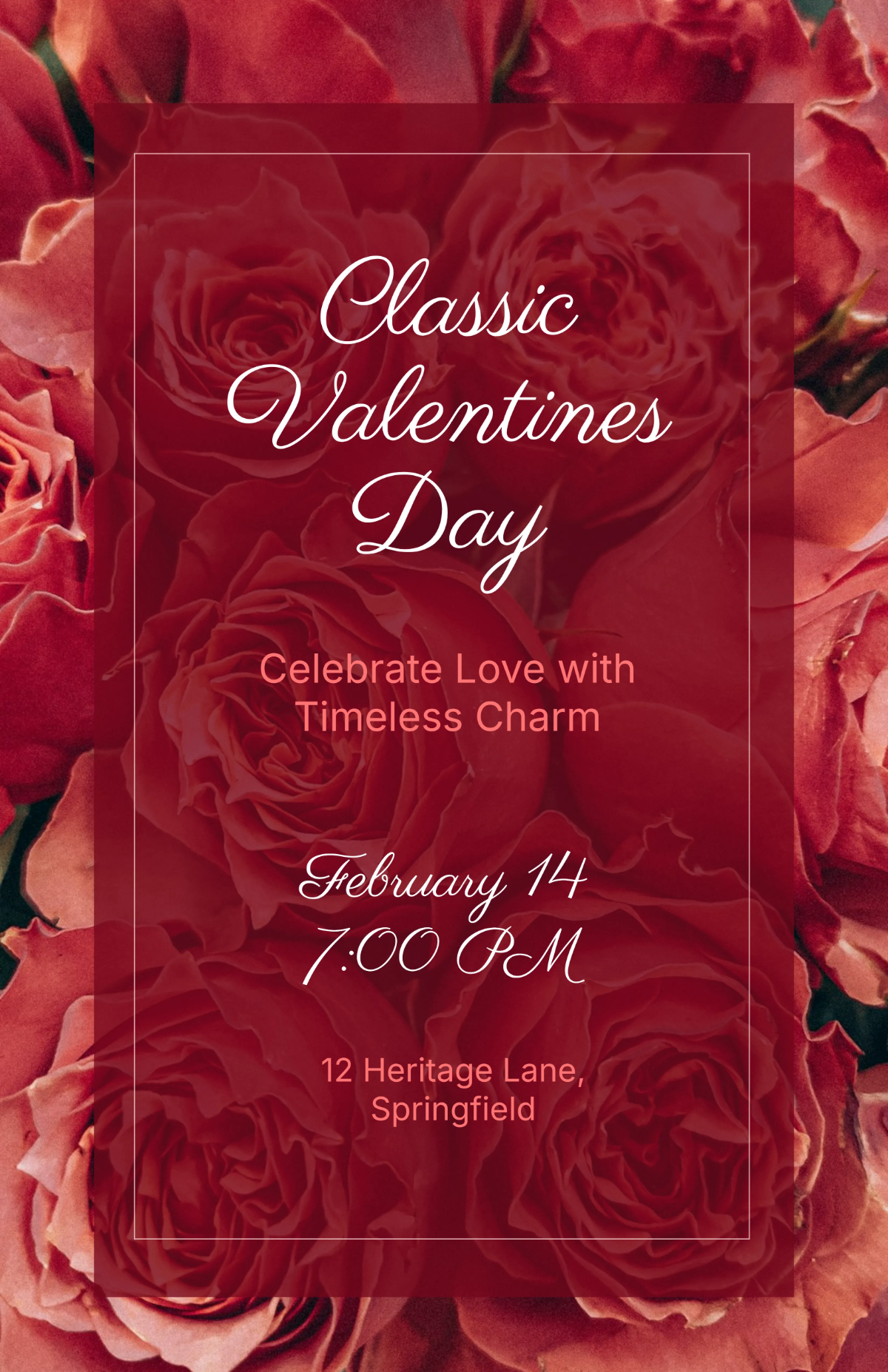 Free Vintage Valentines Day Poster Template to Edit Online