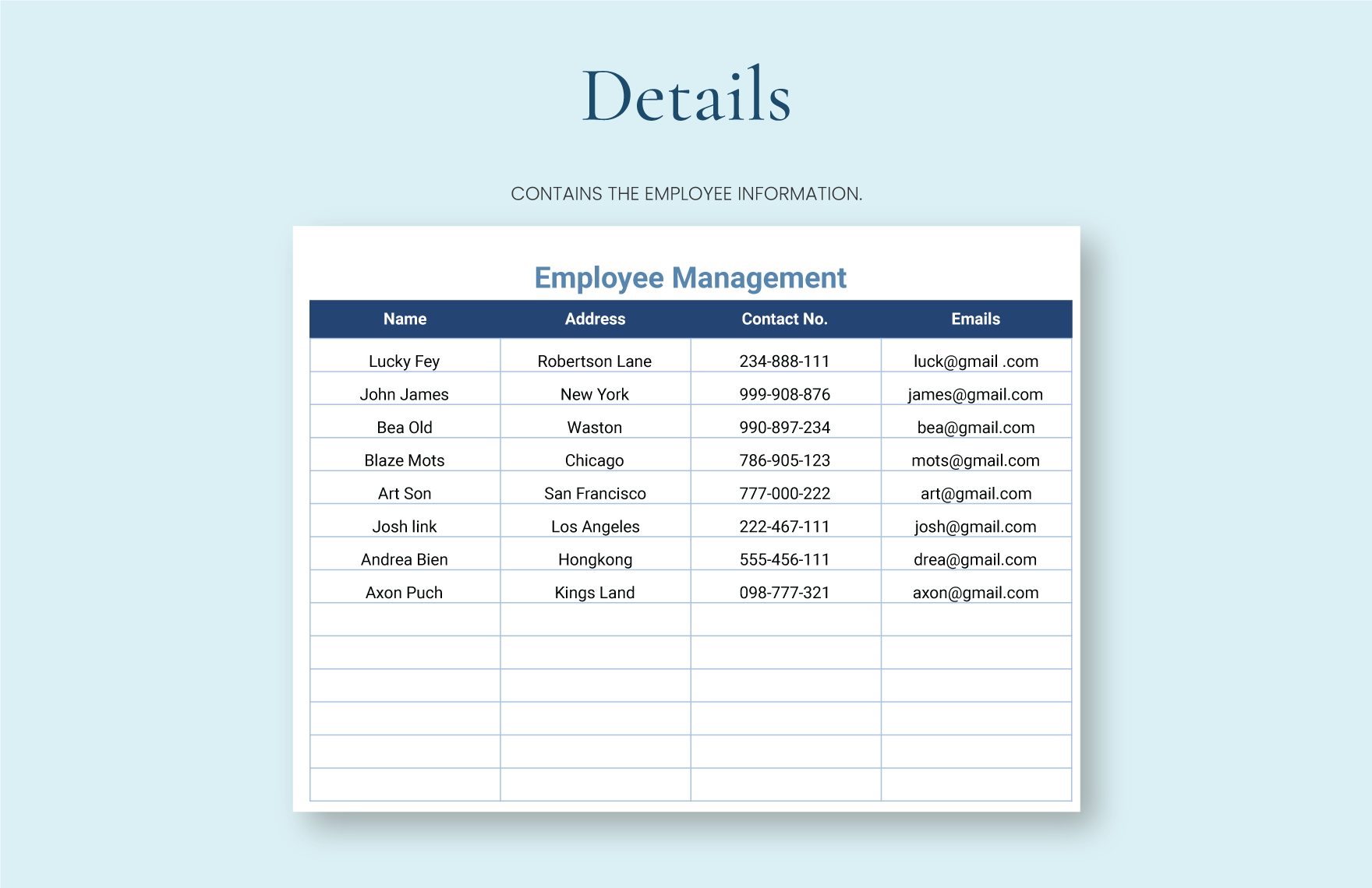 Income Statement Template