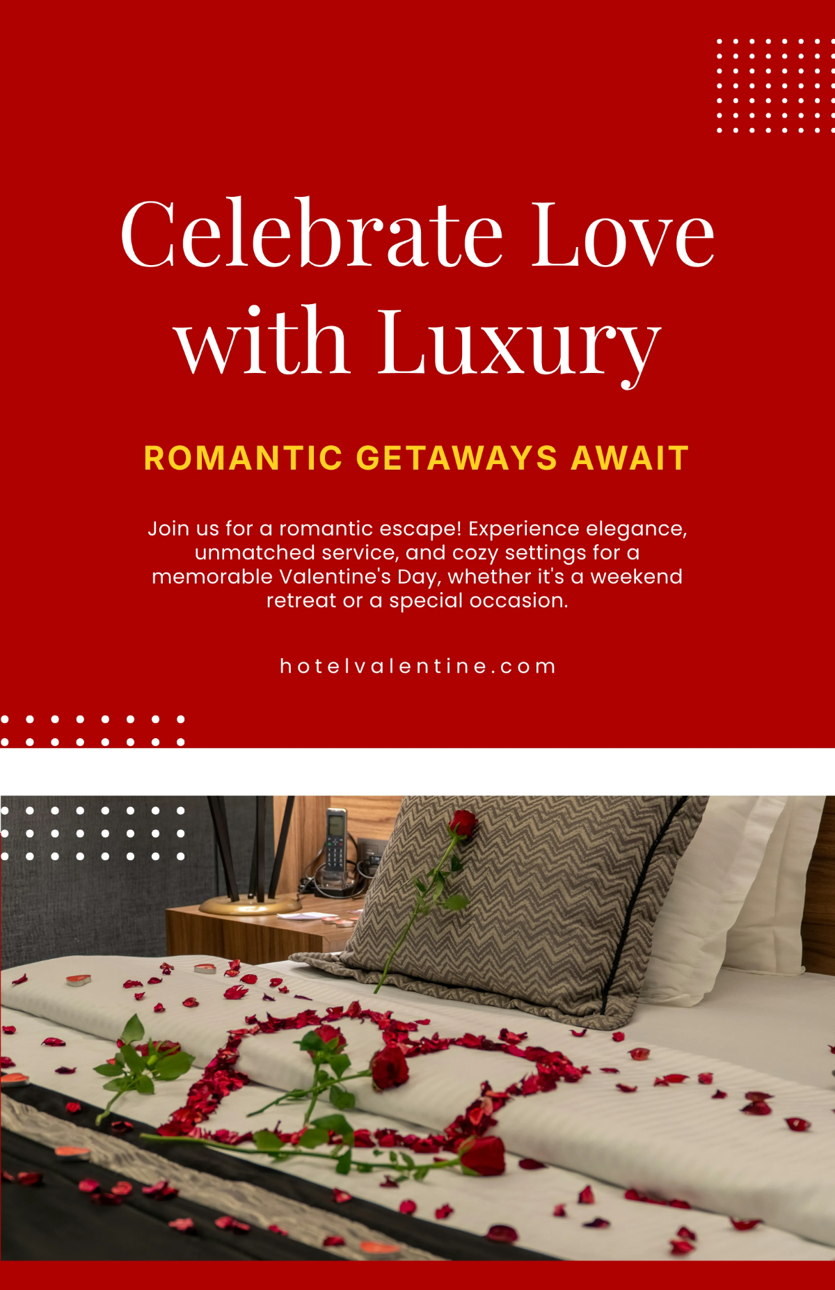 Free Valentines Day Hotel Poster Template to Edit Online