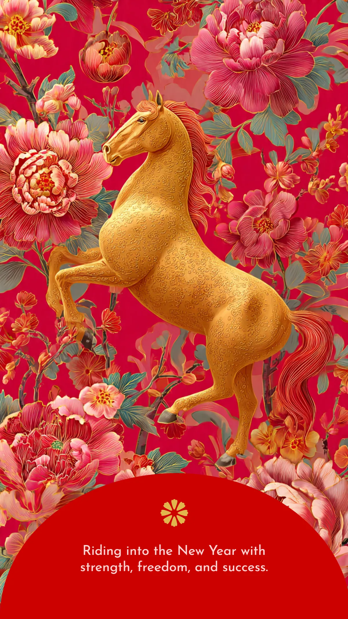 Free Beautiful Chinese New Year Wallpaper Template to Edit Online