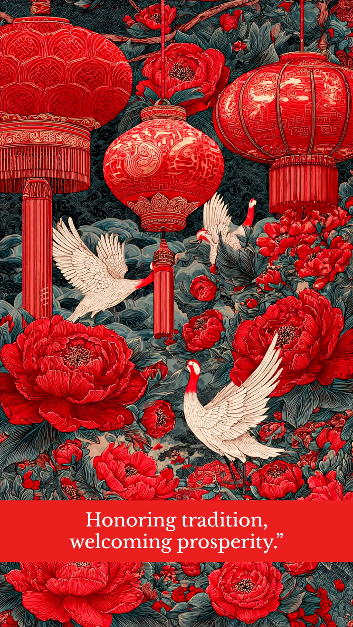 Free Traditional Chinese New Year Wallpaper Template to Edit Online