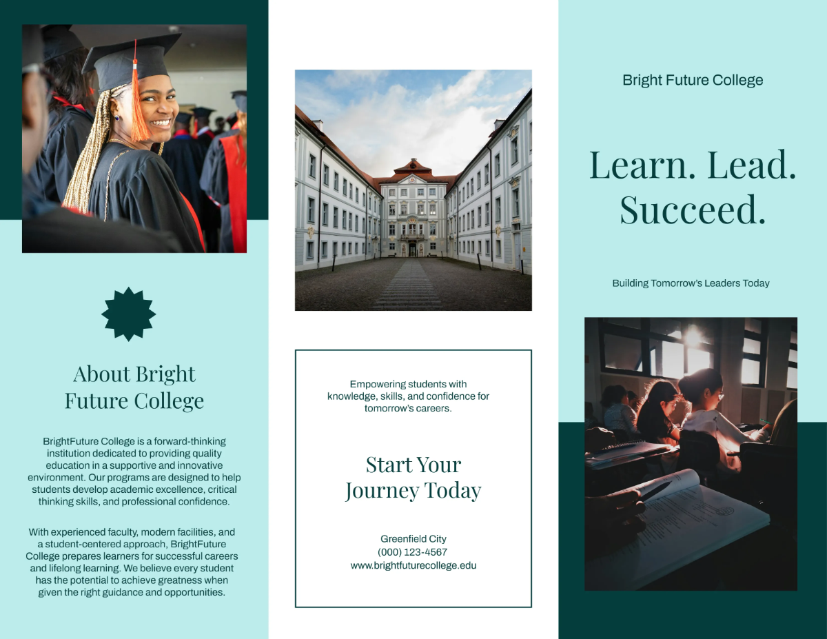 Free College Education Brochure Template to Edit Online Free College Education Brochure Template to Edit Online
