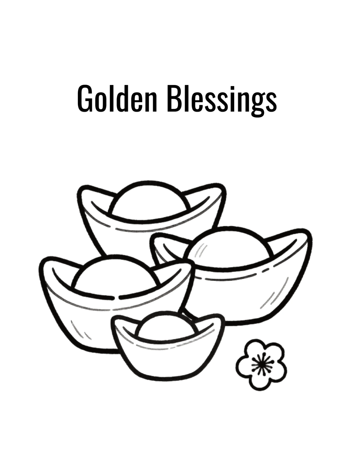 Free Chinese New Year Yuanbao Drawing Template to Edit Online