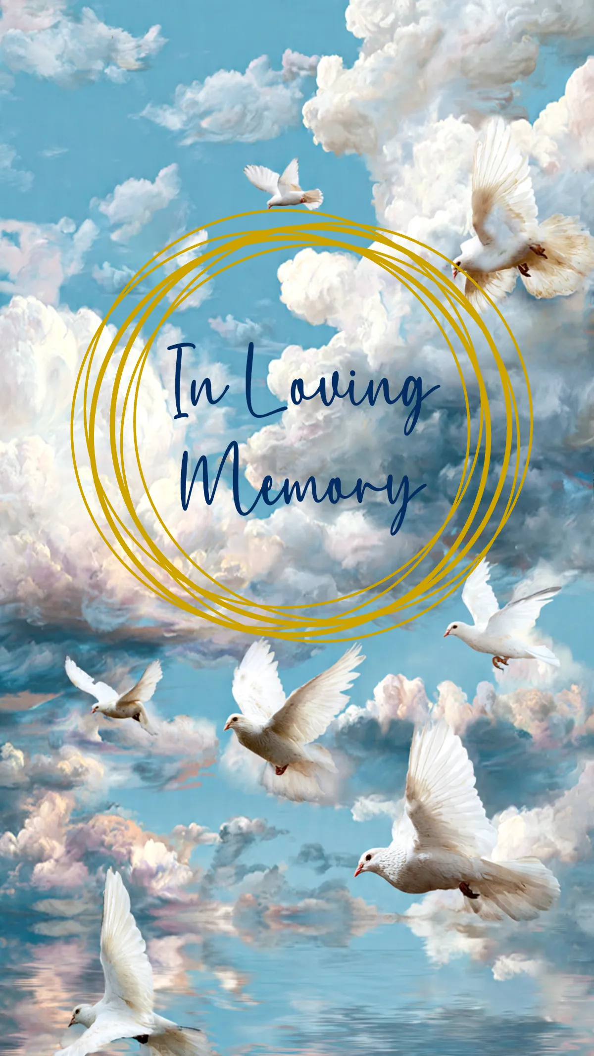 Free In Loving Memory Dove Wallpaper Template to Edit Online