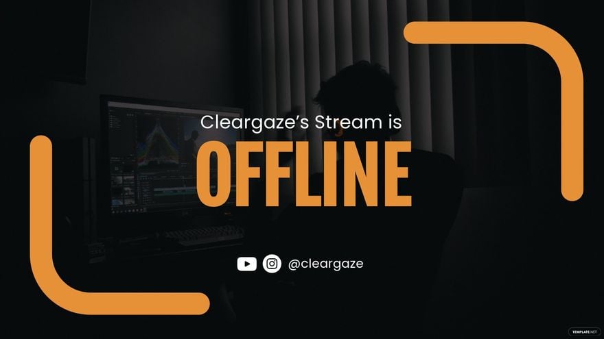 Streaming Channel Twitch Offline Banner Template