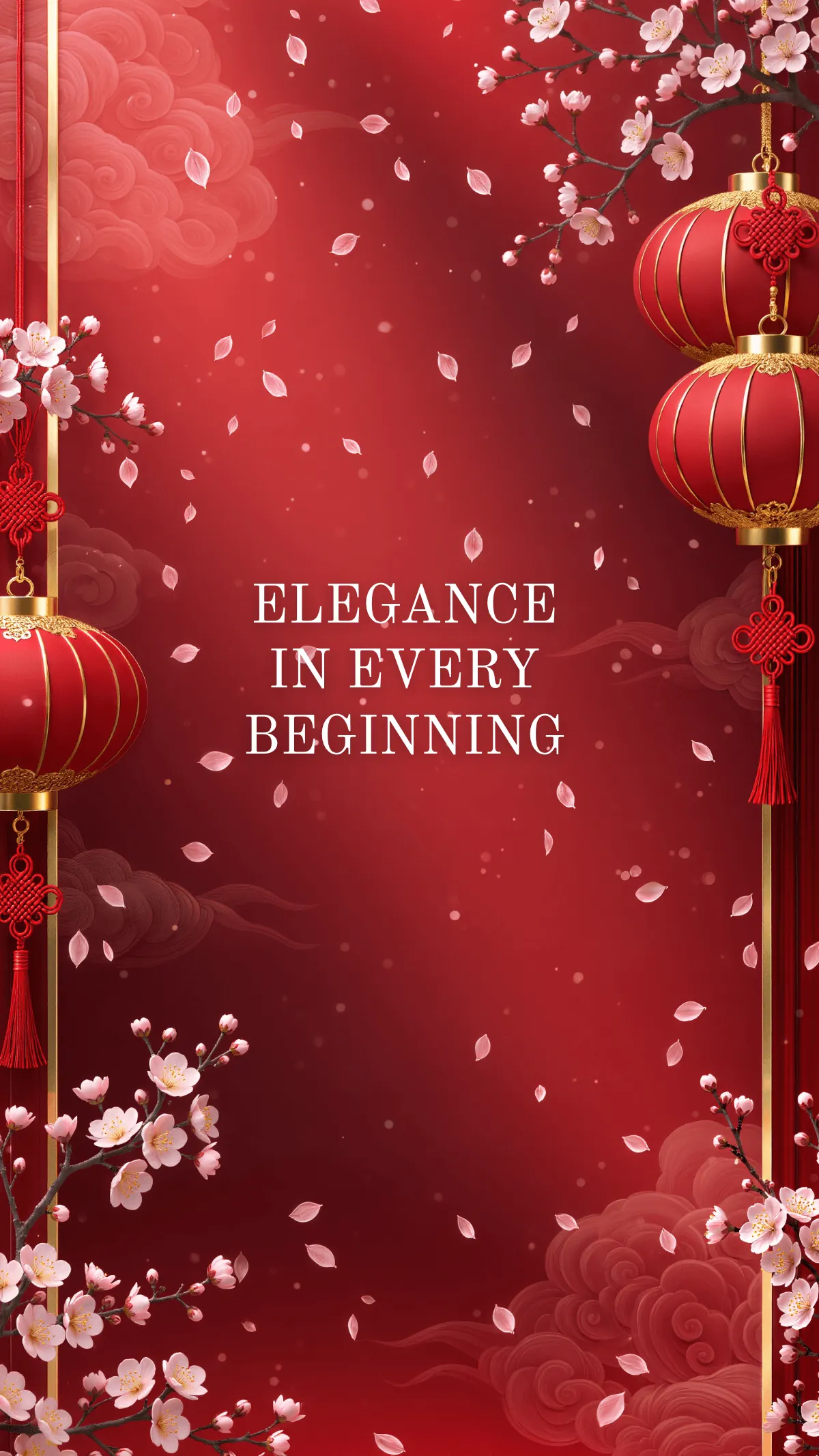 Free Elegant Chinese New Year Wallpaper Template to Edit Online