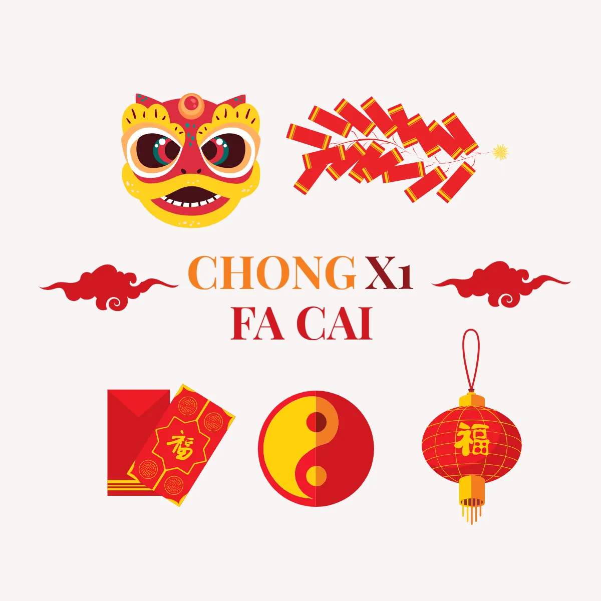 Free Chong X1 Fa Cai Clip Art Templates to Edit Online