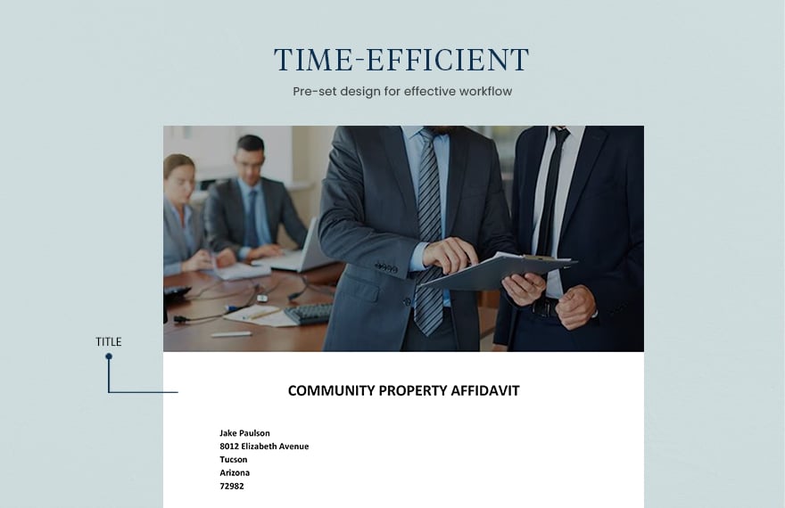 Community Property Affidavit Template