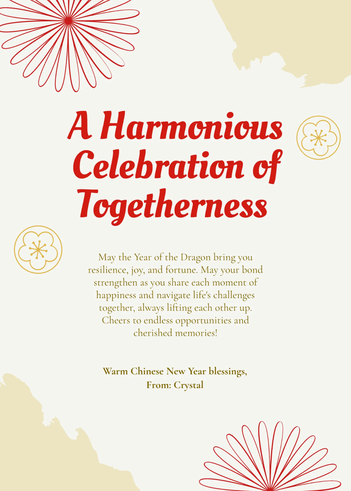 Free Chinese New Year Wisdom Wishes Template to Edit Online Free Chinese New Year Wisdom Wishes Template to Edit Online