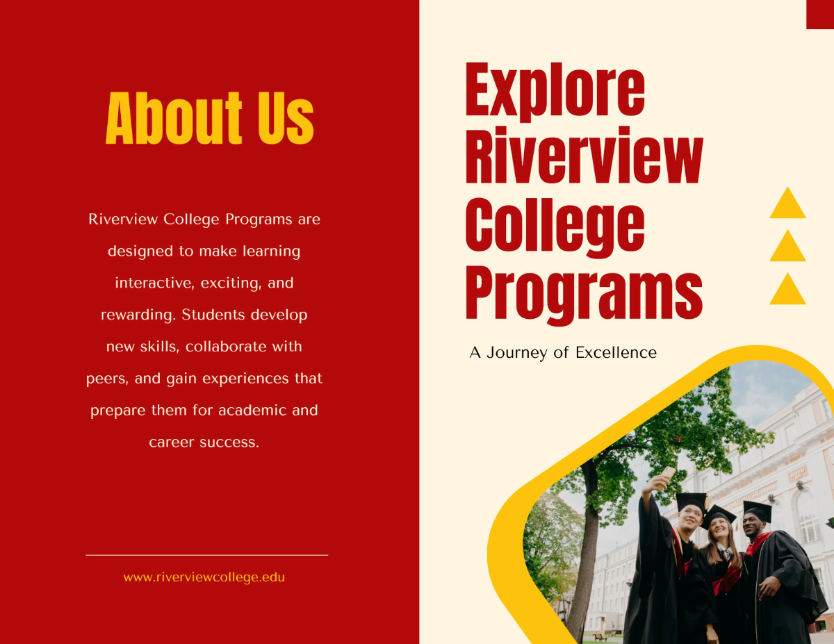 Free College Program Brochure Template to Edit Online
