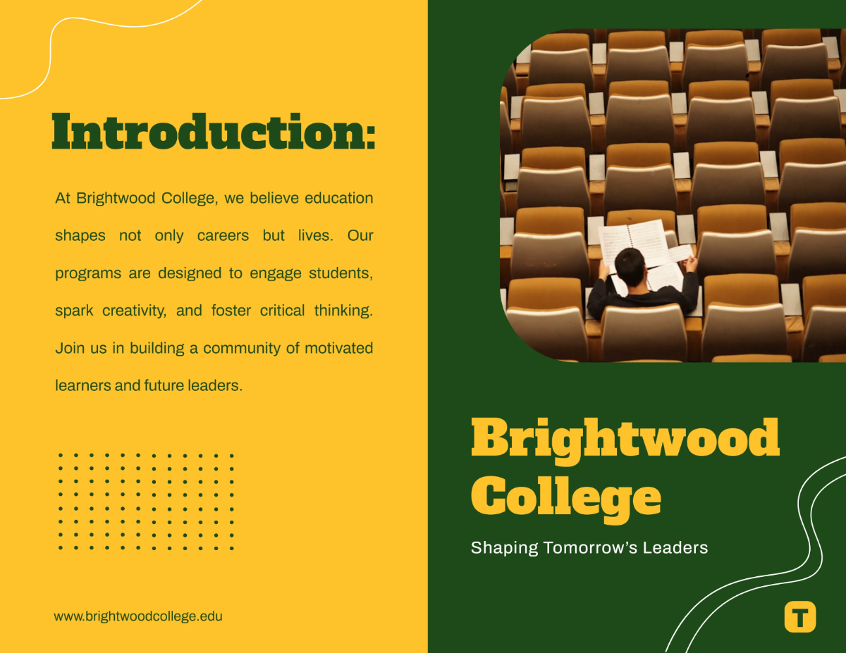 Free Elegant College Information Brochure Template to Edit Online Free Elegant College Information Brochure Template to Edit Online