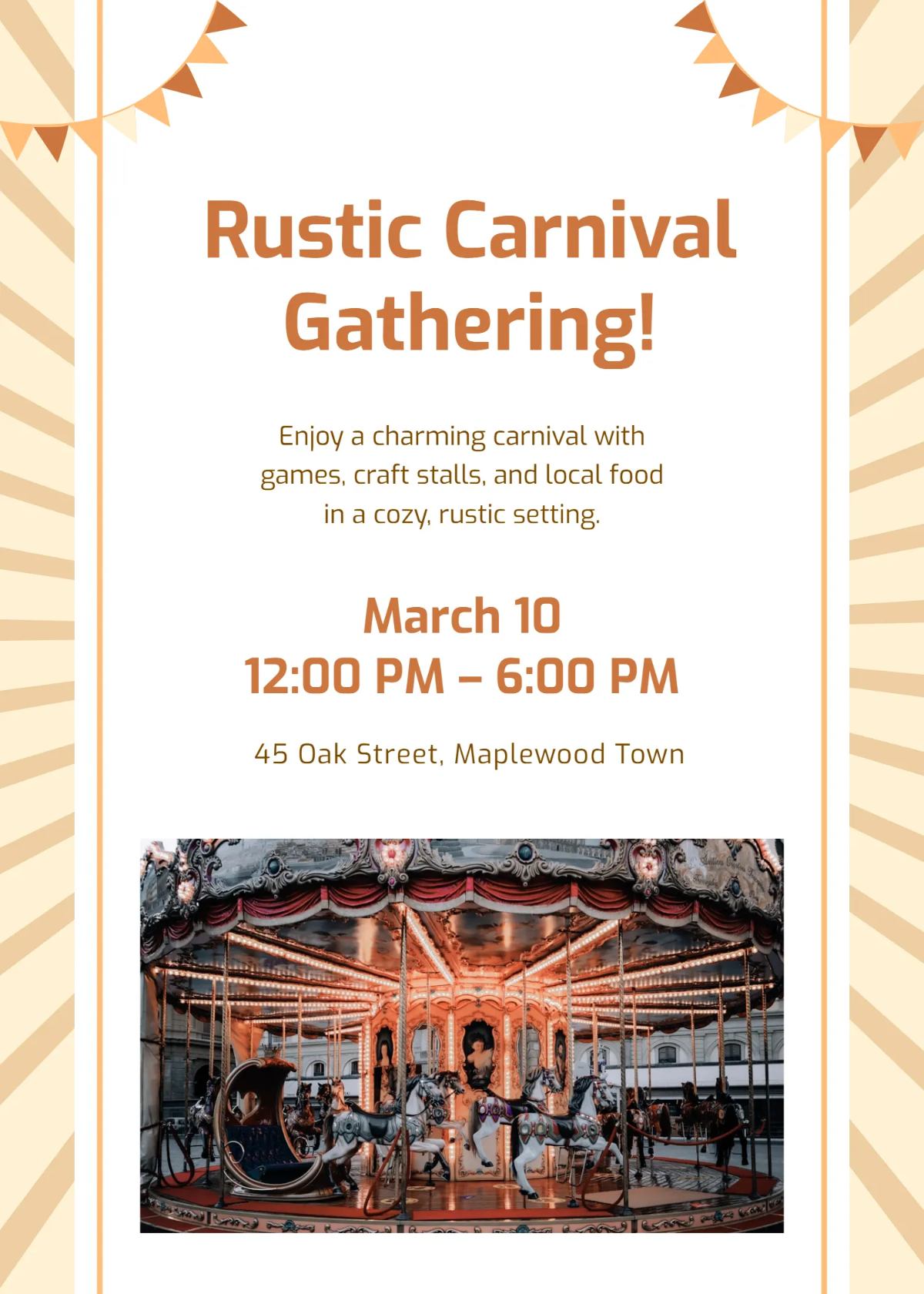 Free Rustic Carnival Invitation Template to Edit Online Free Rustic Carnival Invitation Template to Edit Online