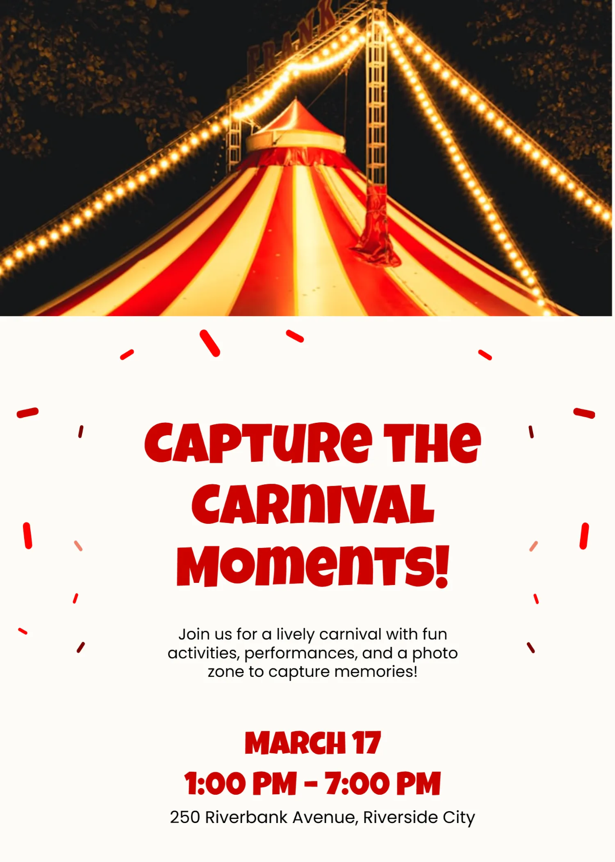 Free Carnival With Photo Invitation Template to Edit Online Free Carnival With Photo Invitation Template to Edit Online