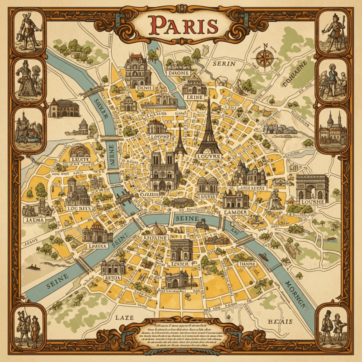 Free Paris City Map Template to Edit Online