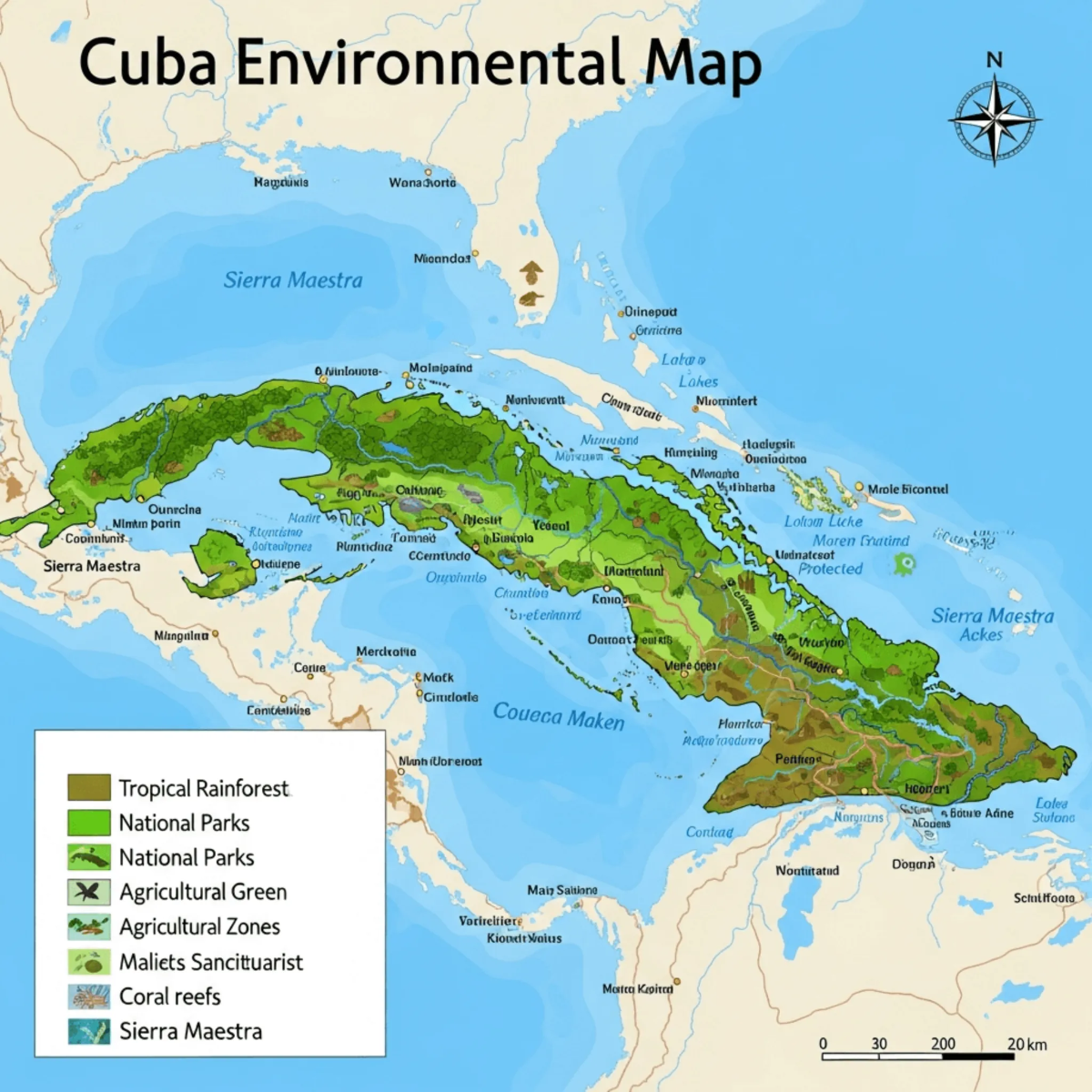 Cuba Environmental Map