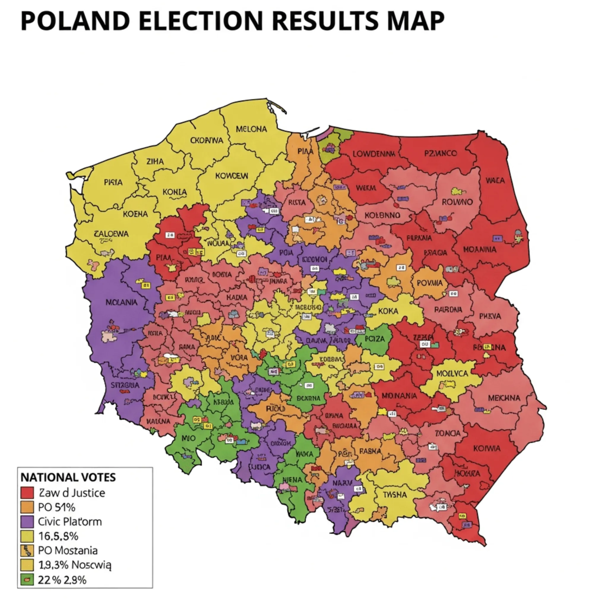 Poland Election / Voting Map
