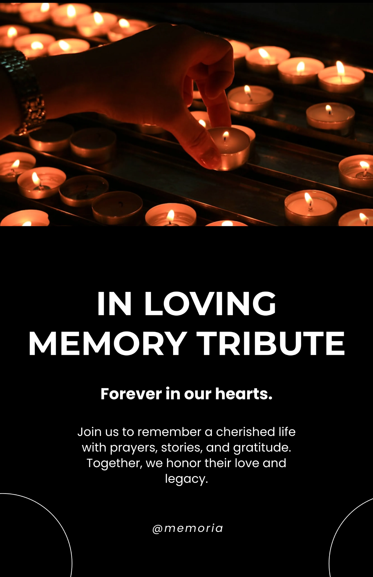 Free In loving Memory Memorial Poster Template to Edit Online