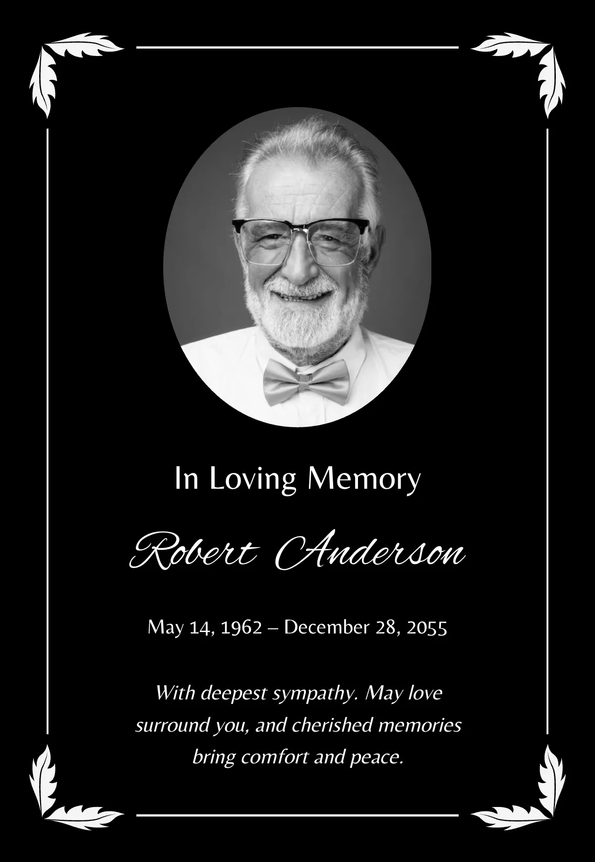 Free In loving Memory Sympathy Card Template to Edit Online