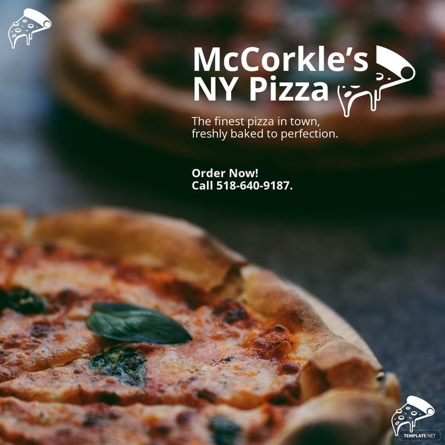 Free Pizza Restaurant Instagram Post Template