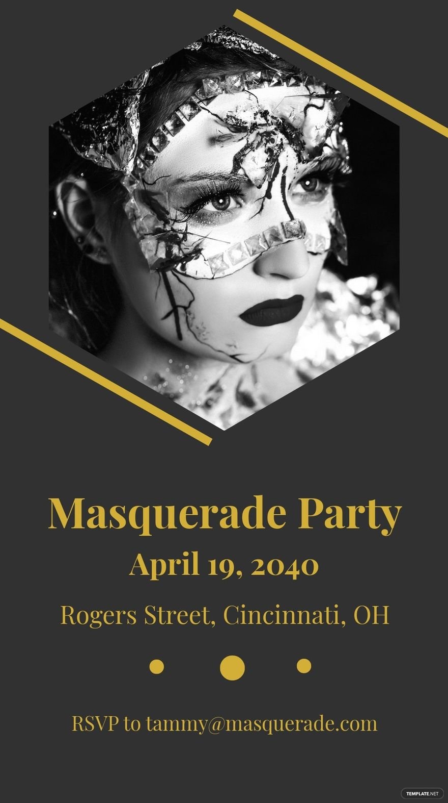 Masquerade Party Whatsapp Post Template