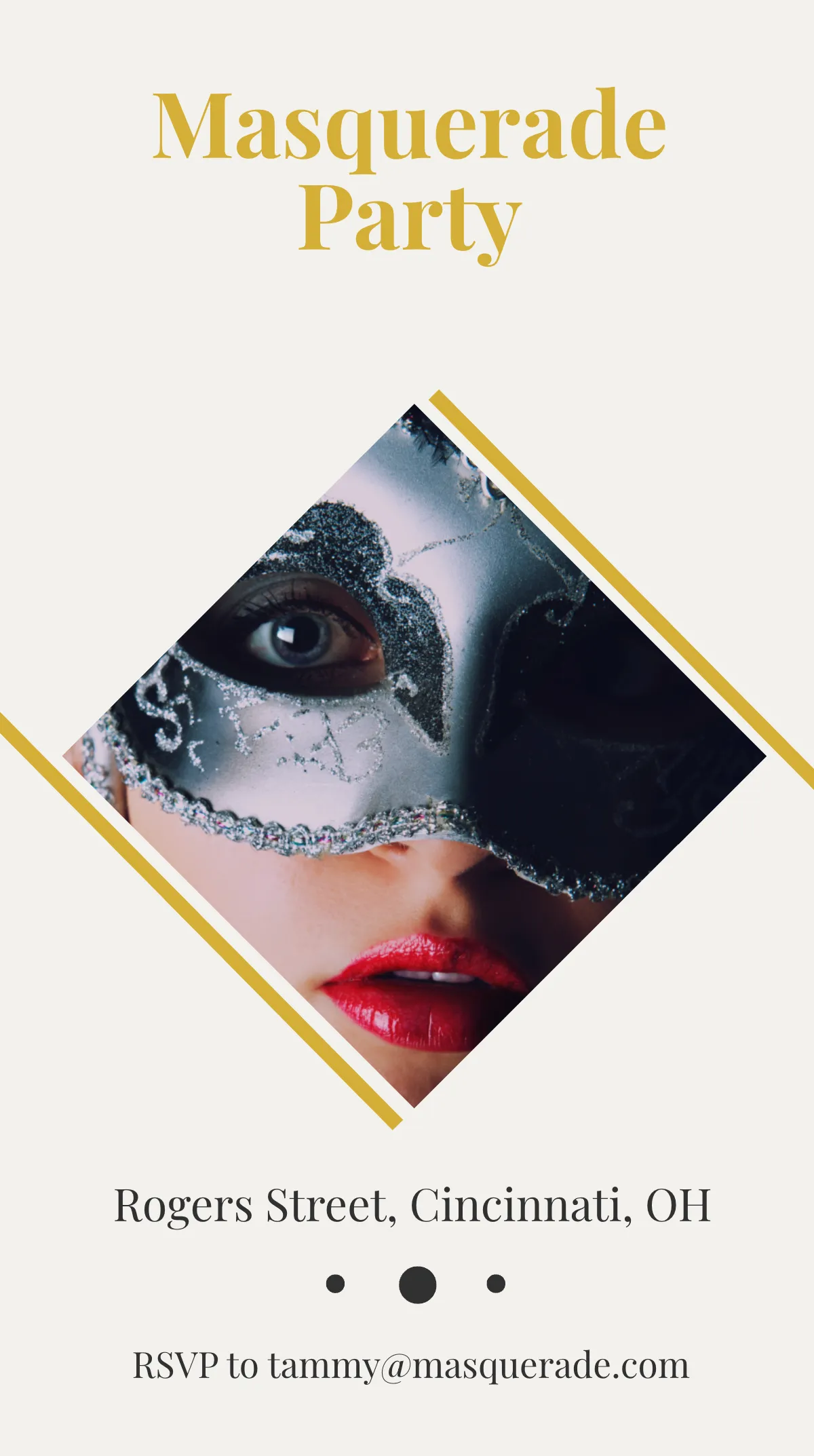 Free Masquerade Party Instagram Story Template to Edit Online
