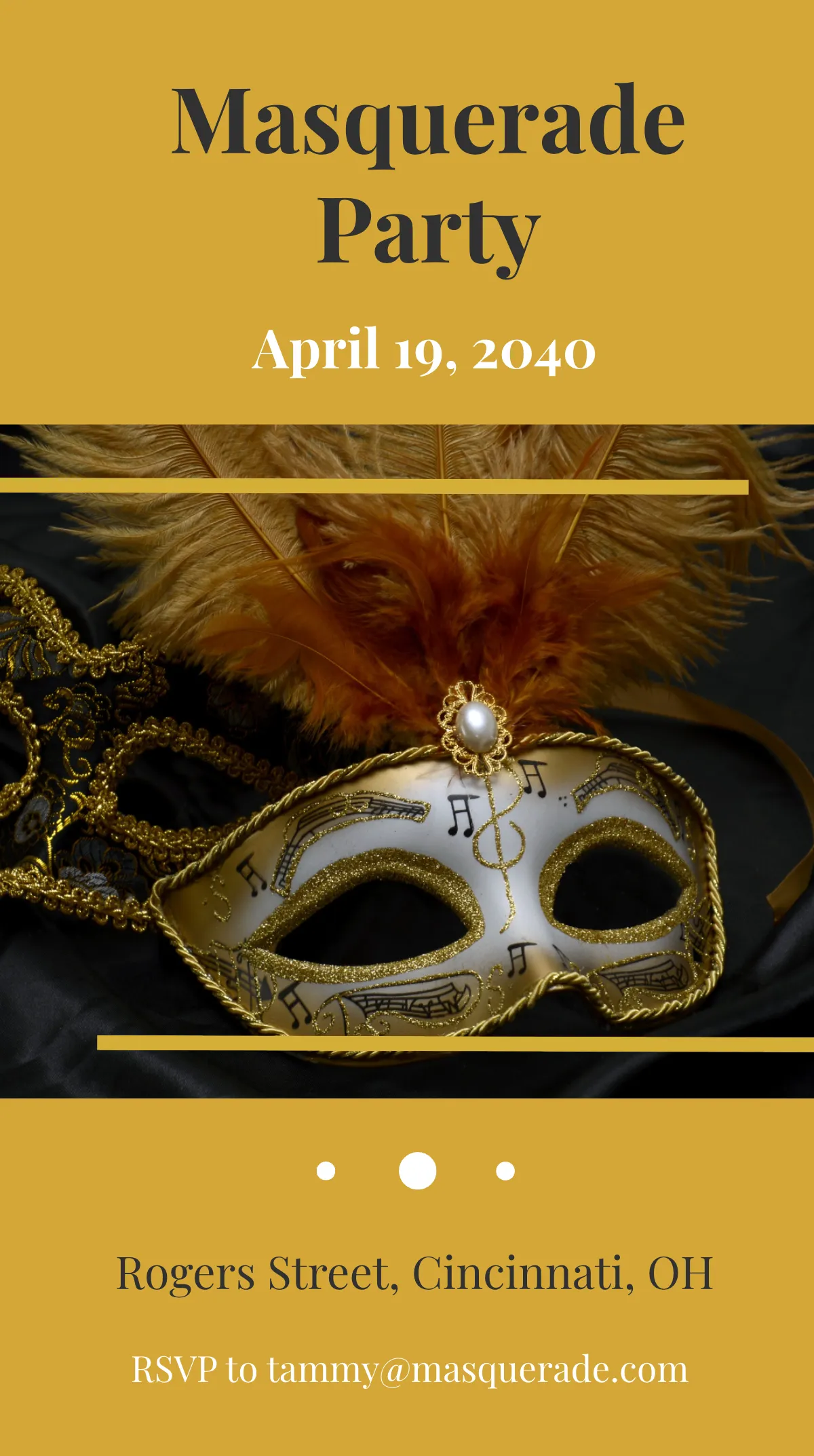Free Masquerade Party Instagram Story Template to Edit Online
