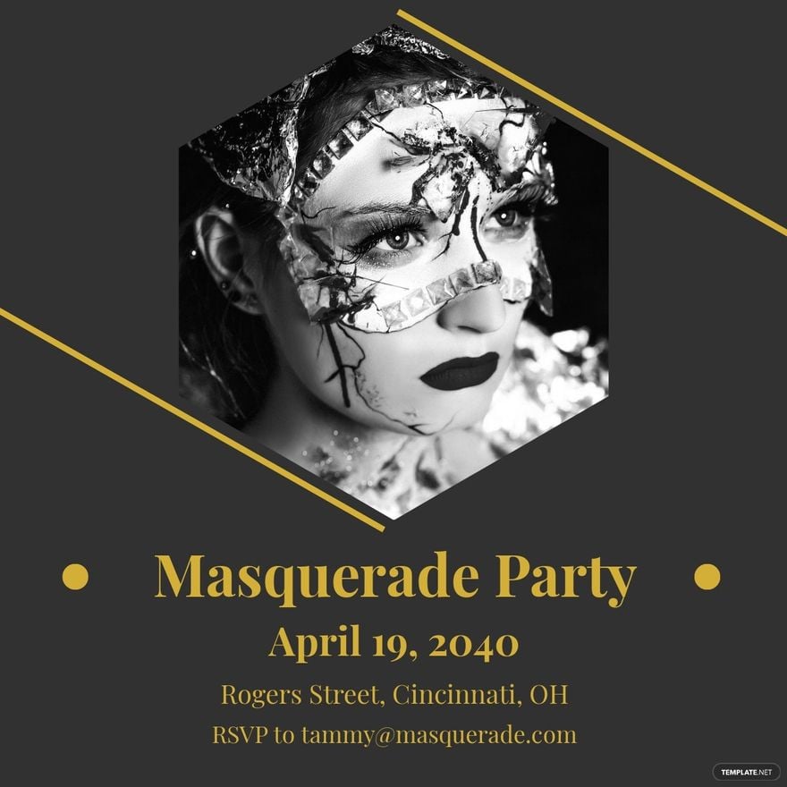 Masquerade Party Linkedin Post Template