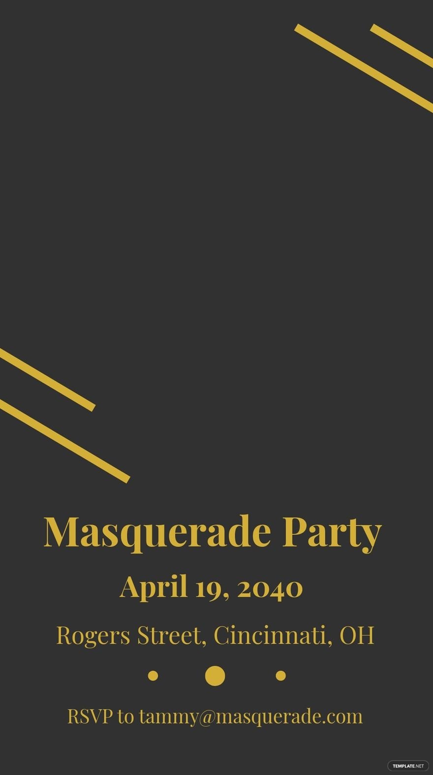Free Masquerade Party Snapchat Geofilter Template