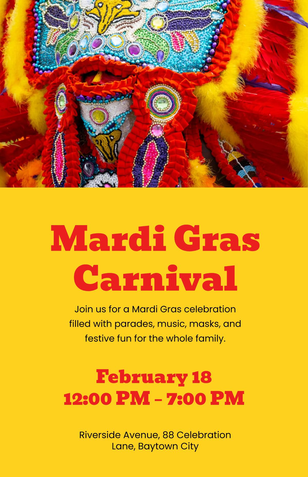 Free Mardi Gras Carnival Poster Template to Edit Online Free Mardi Gras Carnival Poster Template to Edit Online