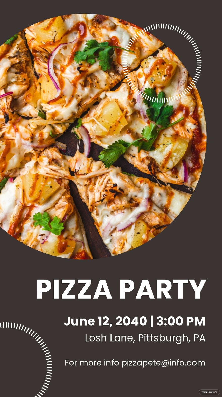 Pizza Party Whatsapp Post