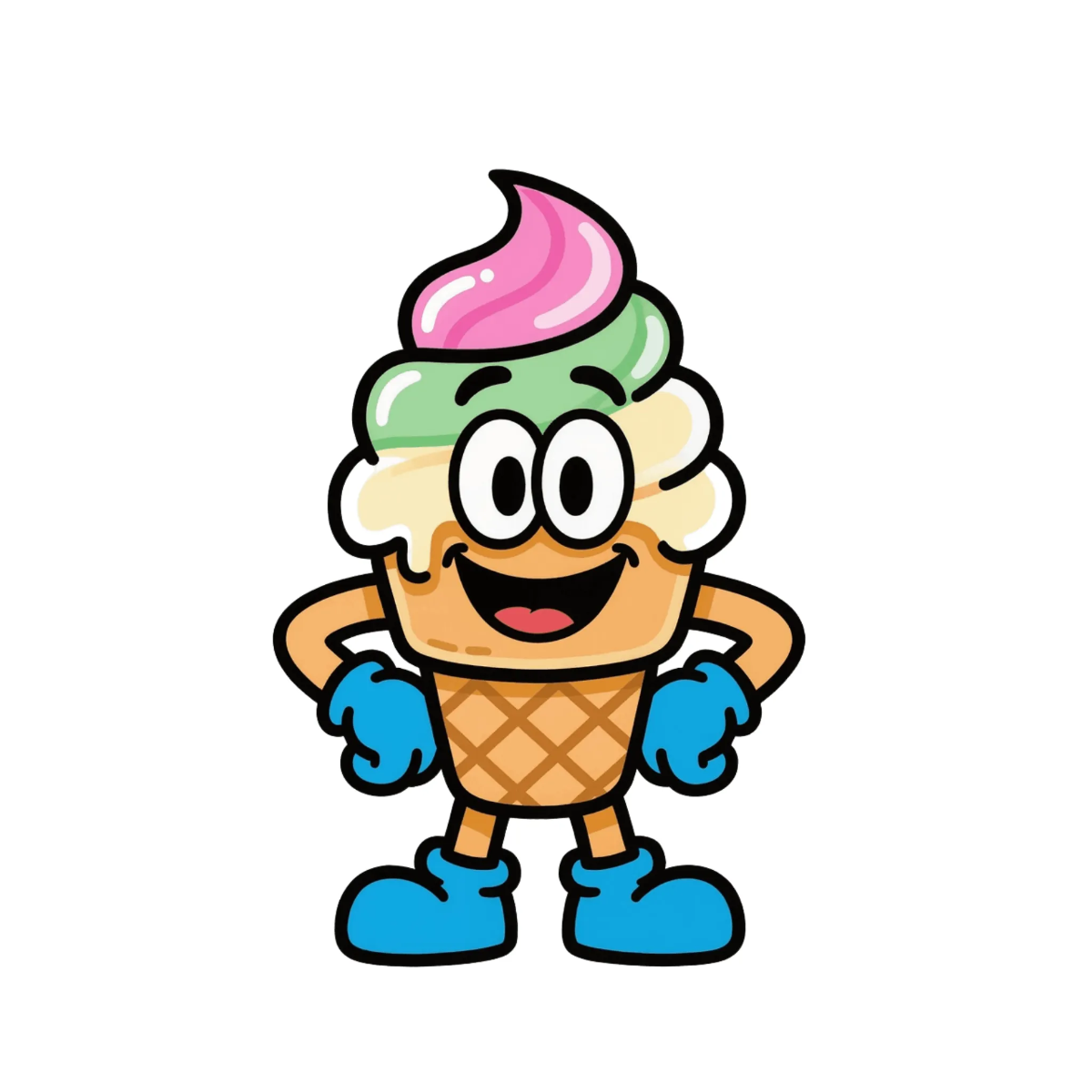 Free Ice Cream Mascot to Edit Online