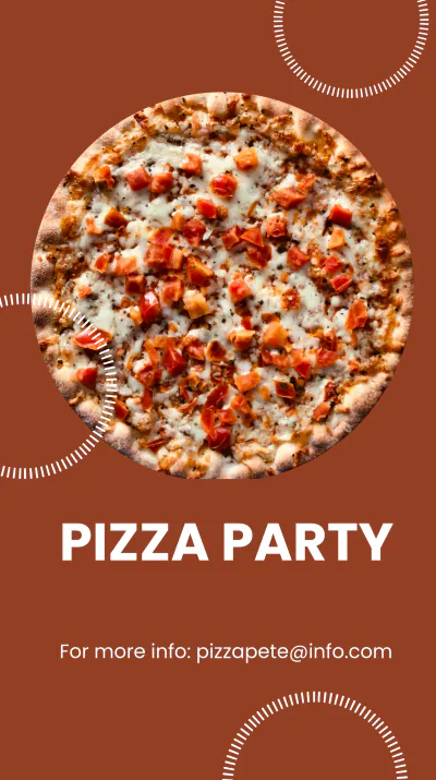 Free Pizza Party Instagram Story Template to Edit Online