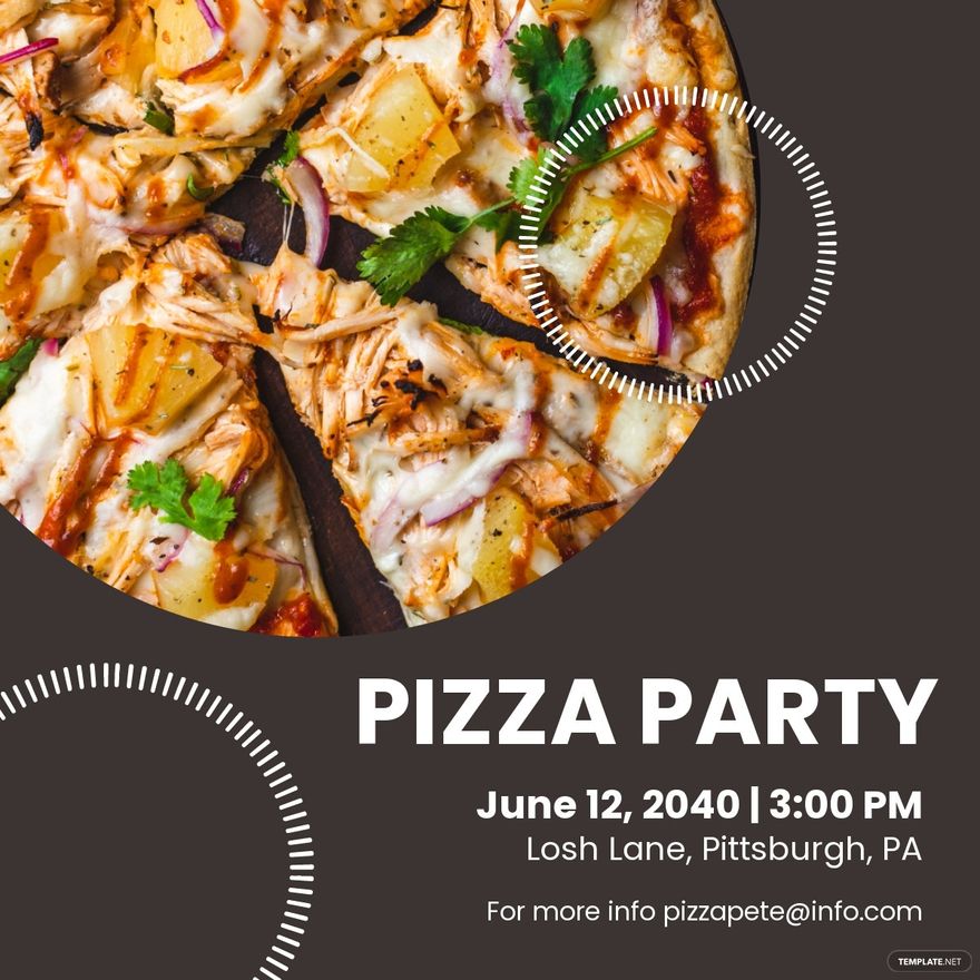 Pizza Party Linkedin Post Template
