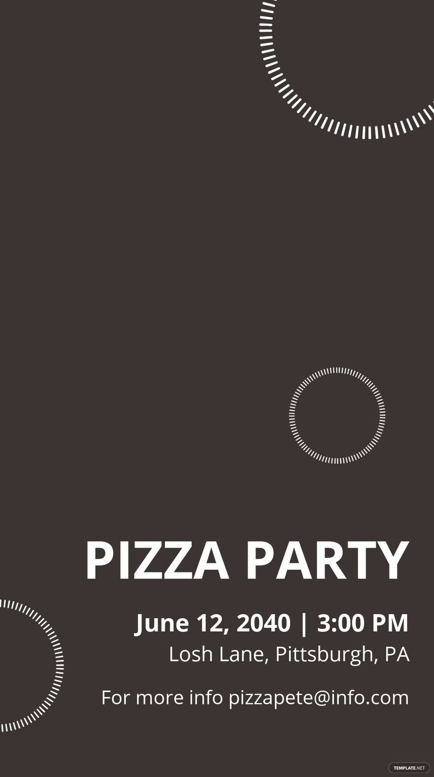 Pizza Party Snapchat Geofilter Template