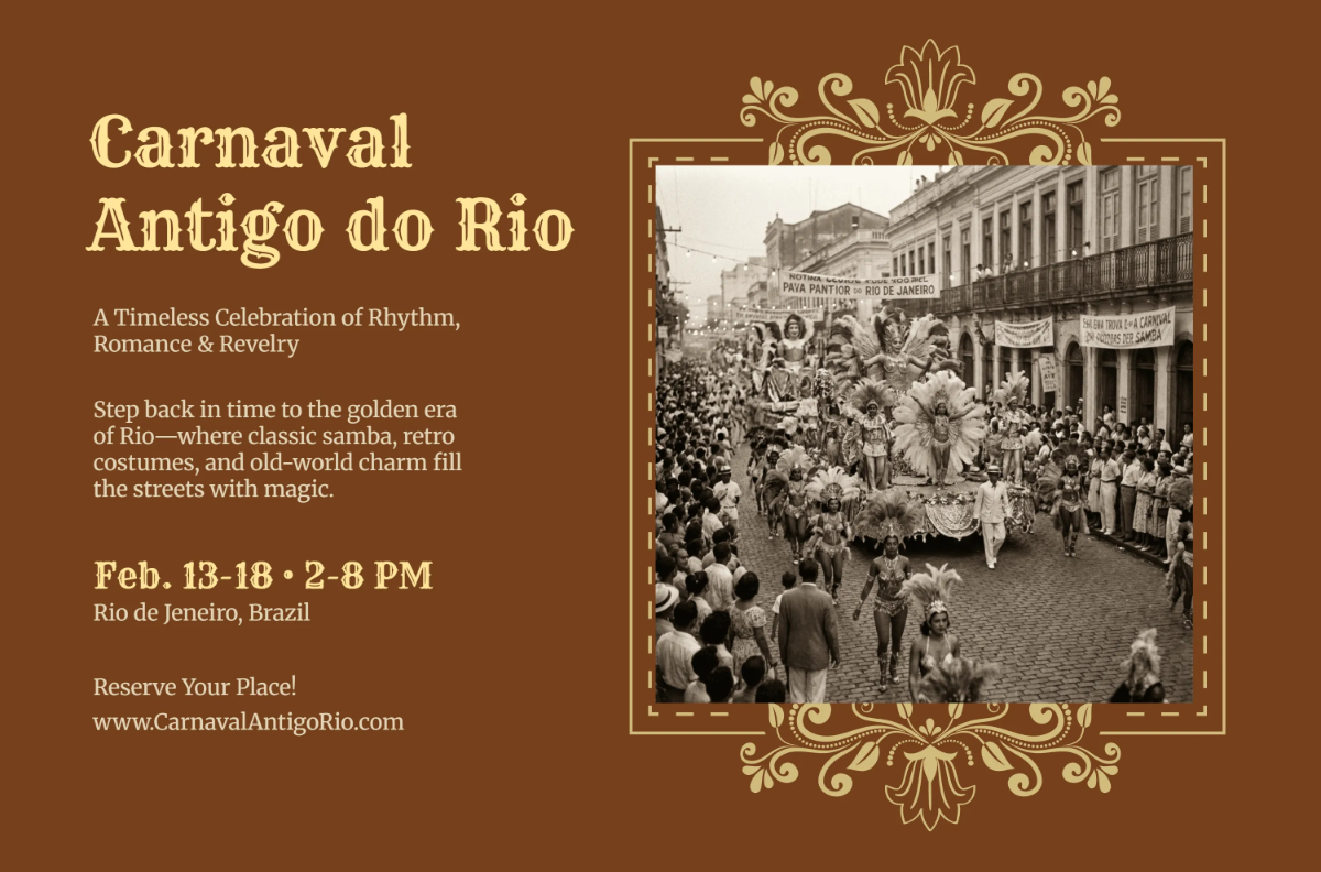 Vintage Rio Carnival Banner Template