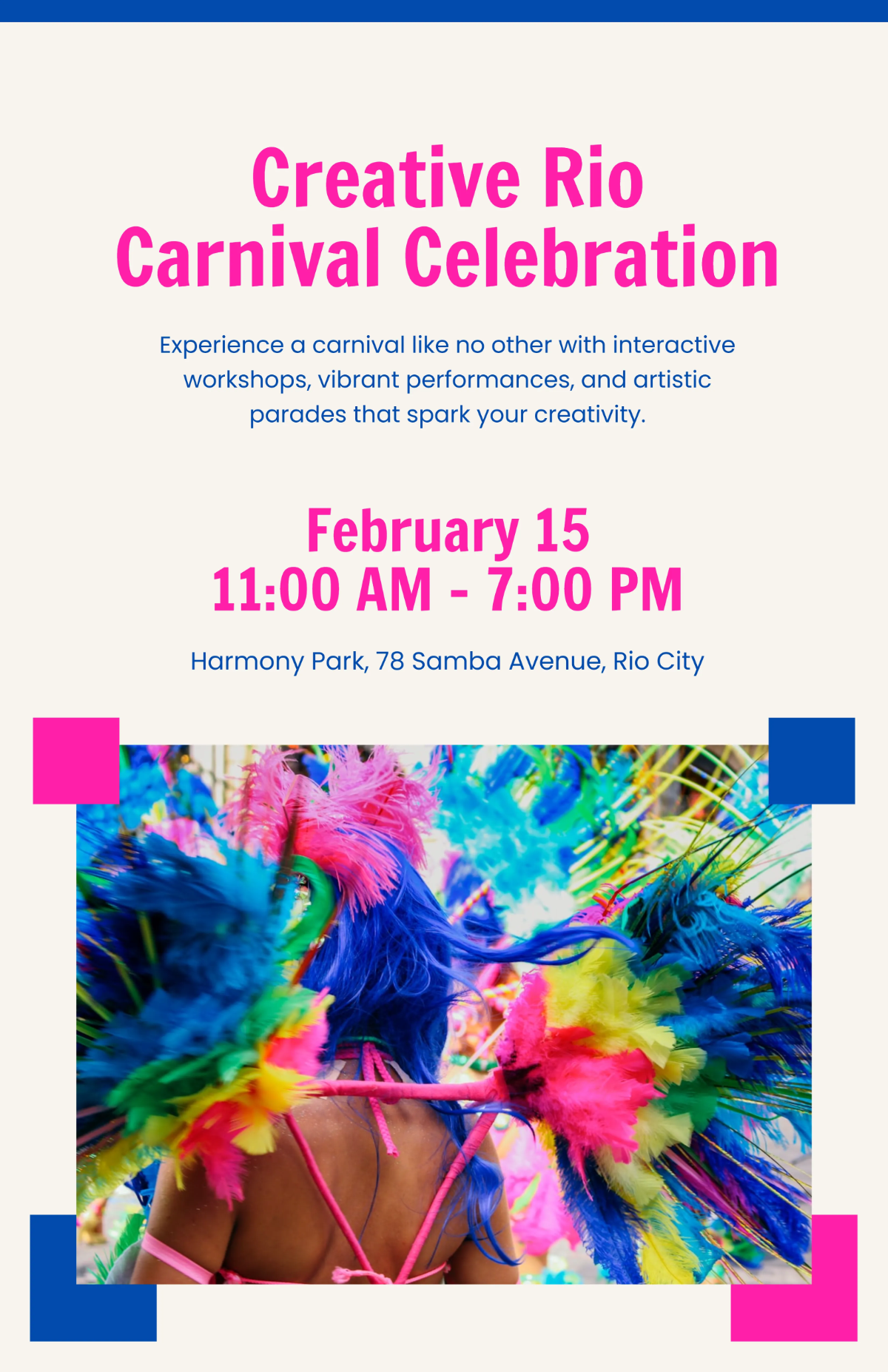 Free Creative Rio Carnival Poster Template to Edit Online